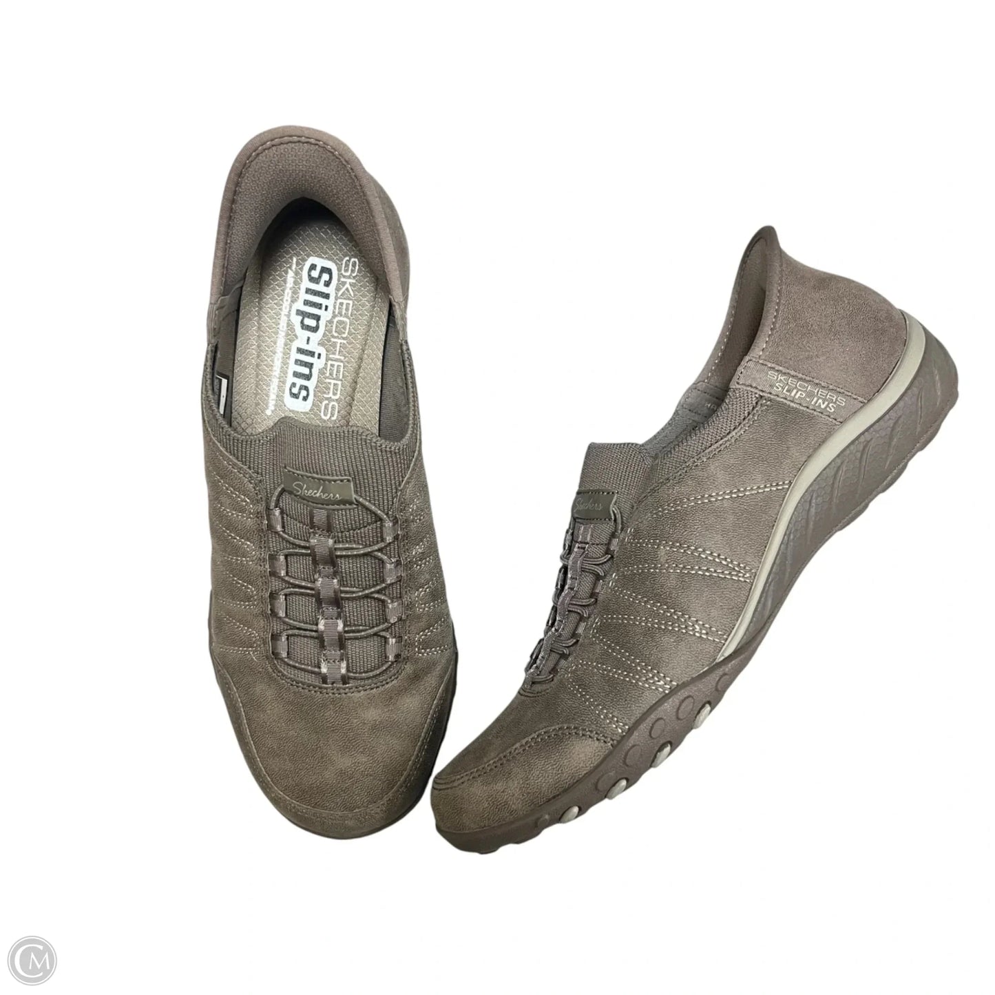 Shoes Sneakers By Skechers In Taupe, Size: 8