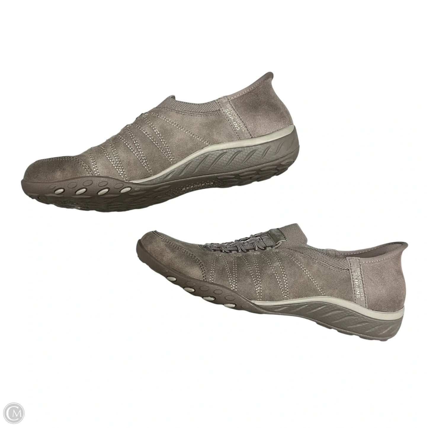 Shoes Sneakers By Skechers In Taupe, Size: 8