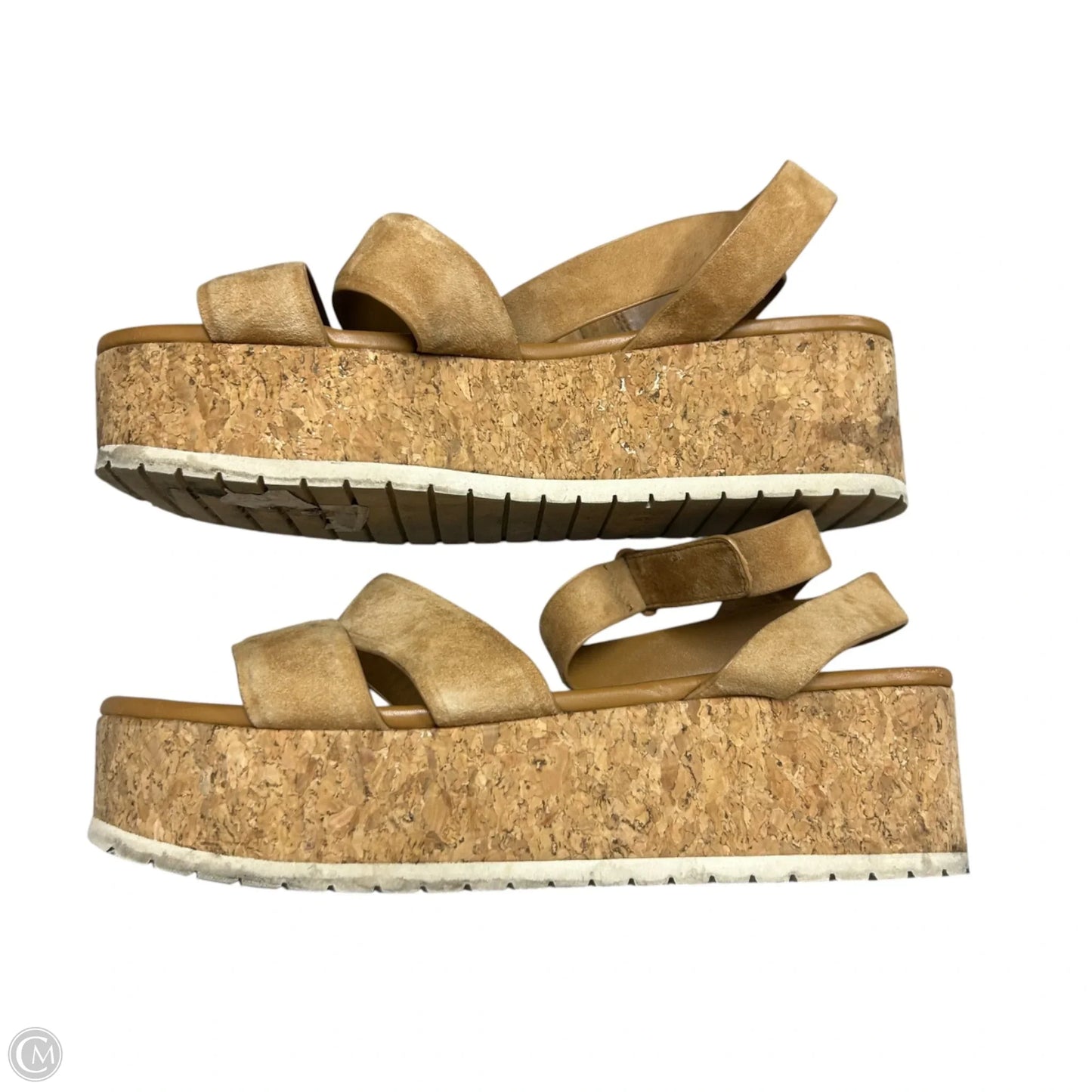 Sandals Heels Platform By Vince In Tan, Size: 8
