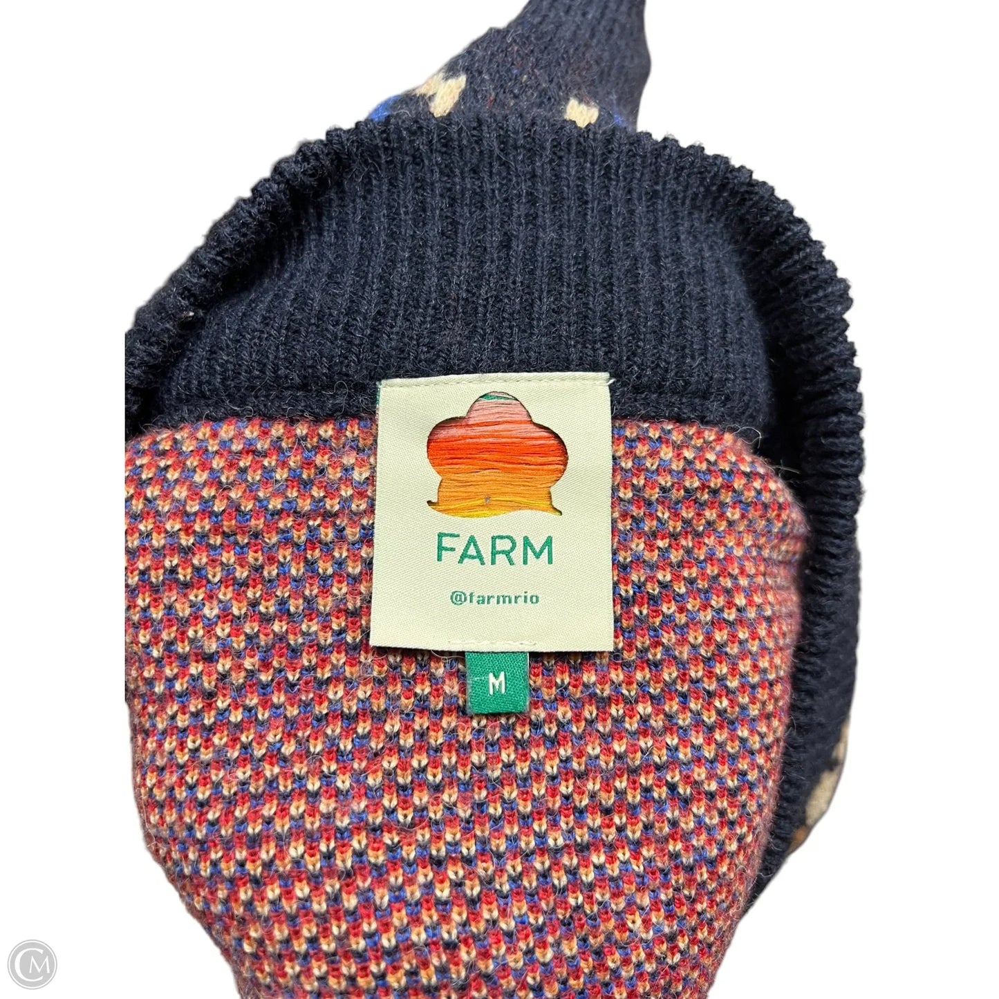 Sweater By Farm Rio In Blue & Red, Size: M