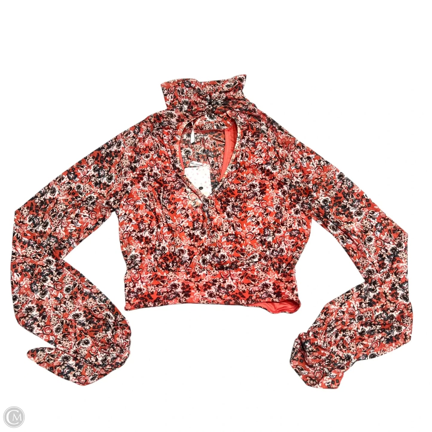 Top Long Sleeve By Free People In Orange, Size: Xs
