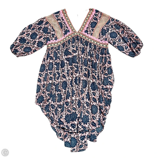 Dress Casual Short By Free People In Blue & Pink, Size: Xs