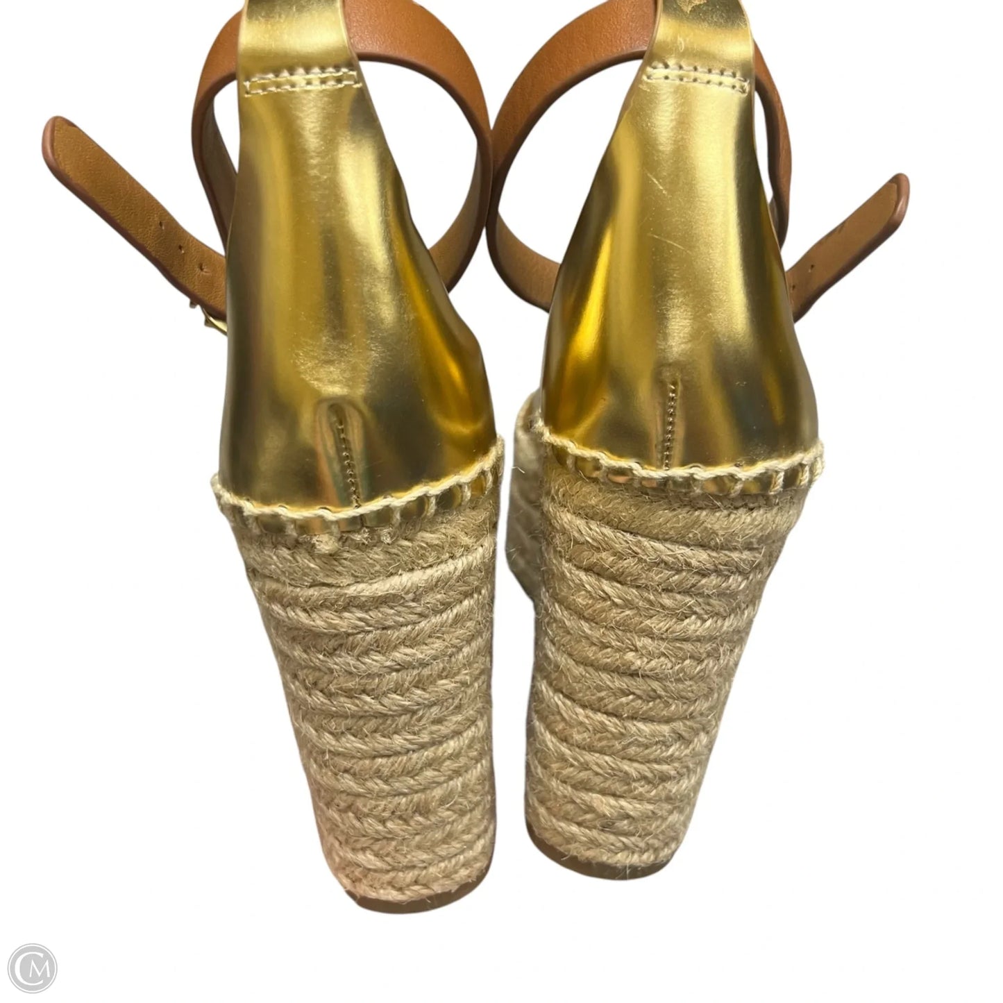 Sandals Designer By Tory Burch In Gold, Size: 8