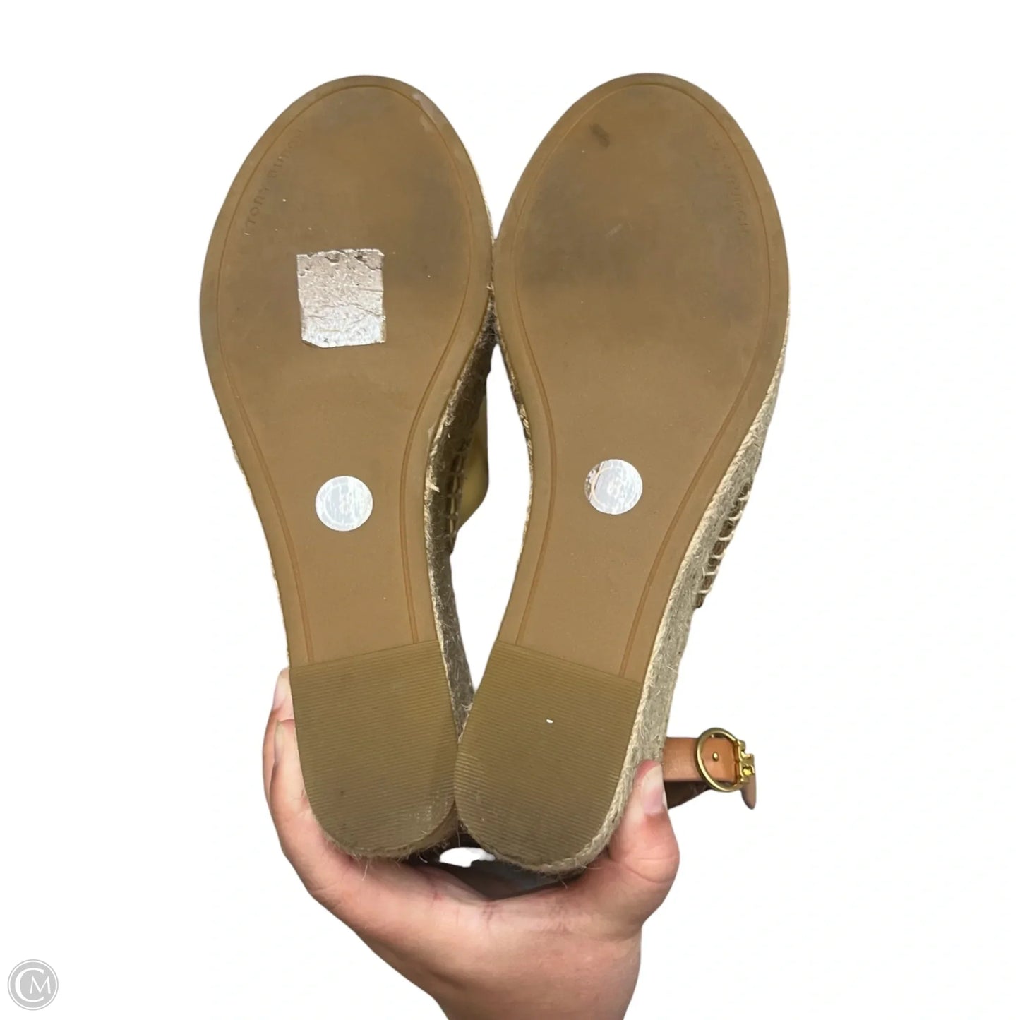 Sandals Designer By Tory Burch In Gold, Size: 8