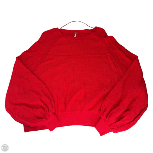 Sweatshirt Crewneck By Free People In Red, Size: Xs