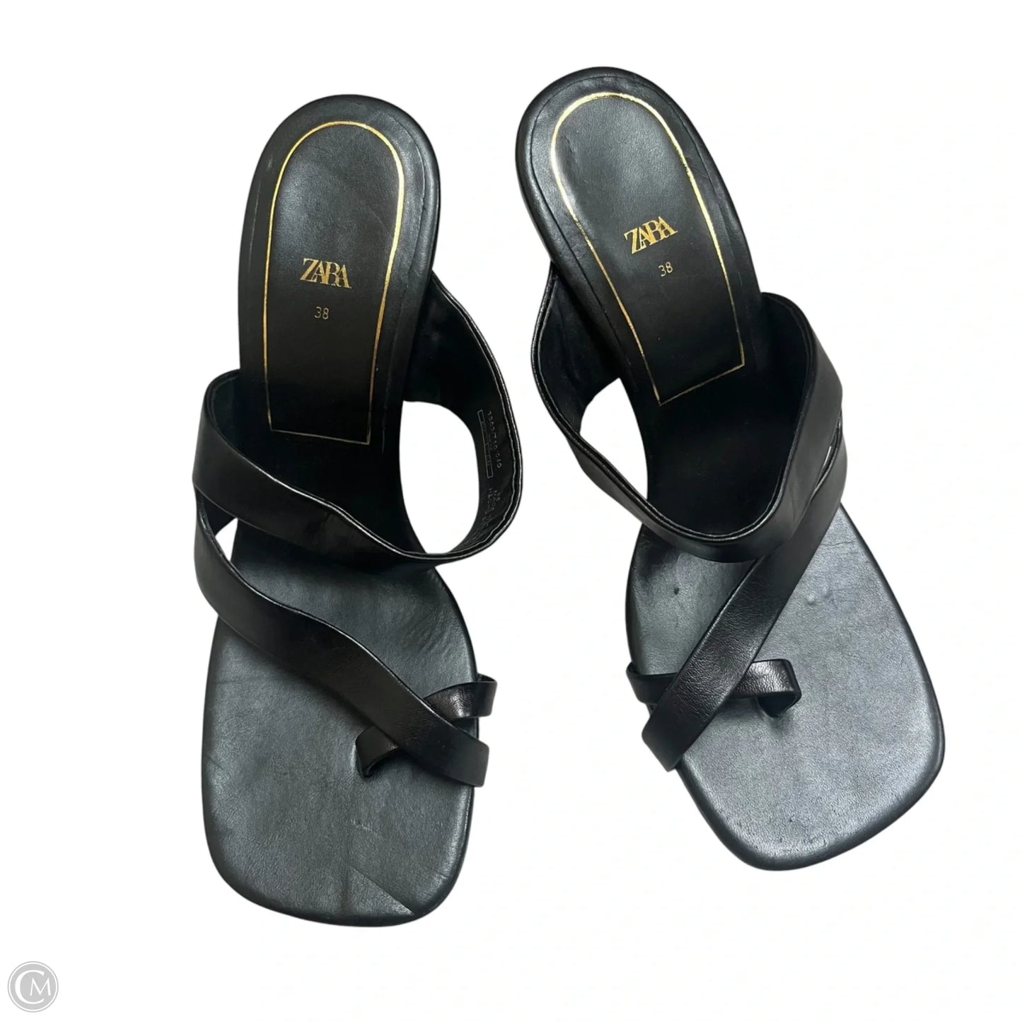 Sandals Heels Kitten By Zara In Black, Size: 8.5