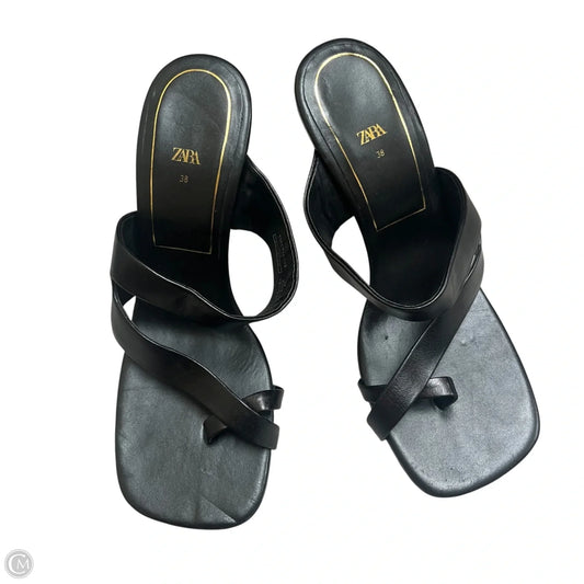 Sandals Heels Kitten By Zara In Black, Size: 8.5