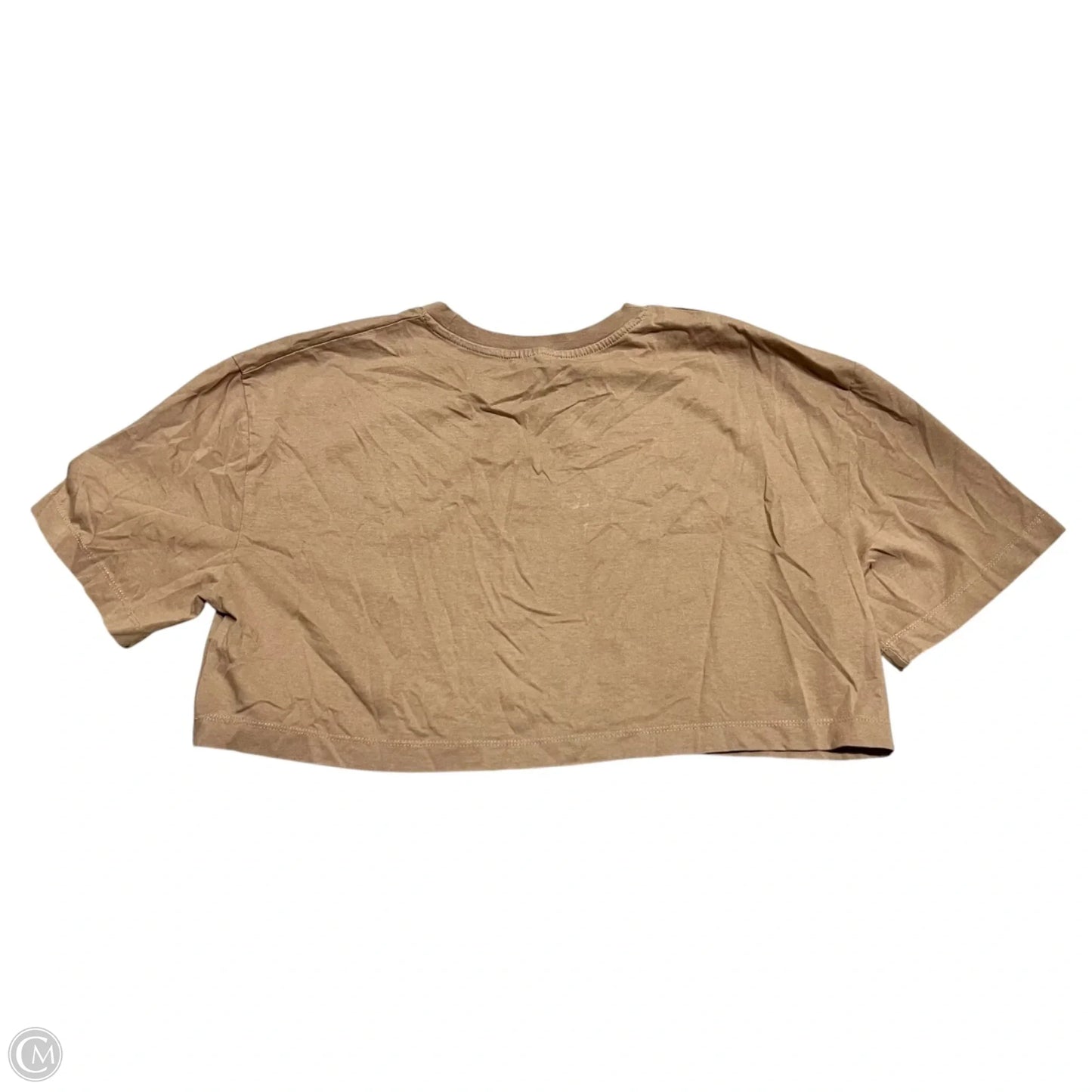 Top Short Sleeve Basic By Zara In Brown, Size: L