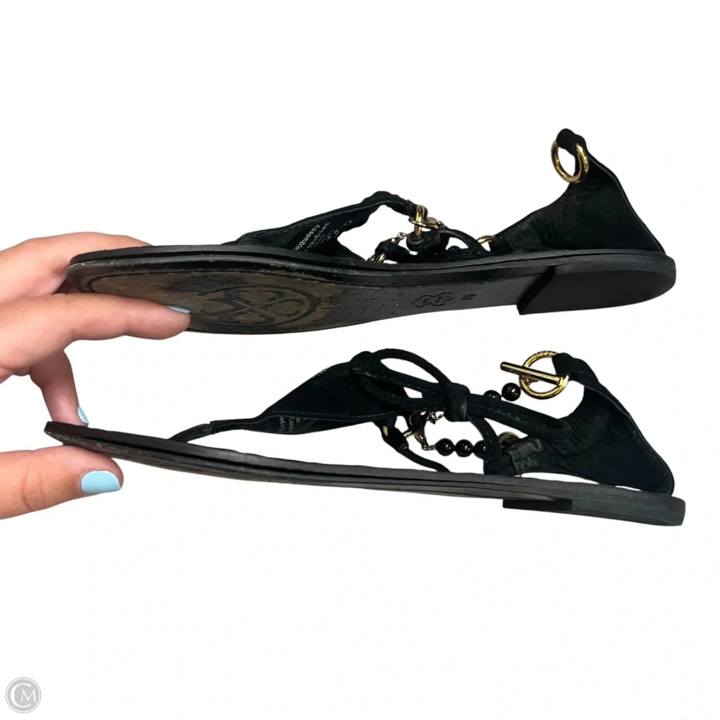 Sandals Flats By Luxtrada In Black, Size: 7