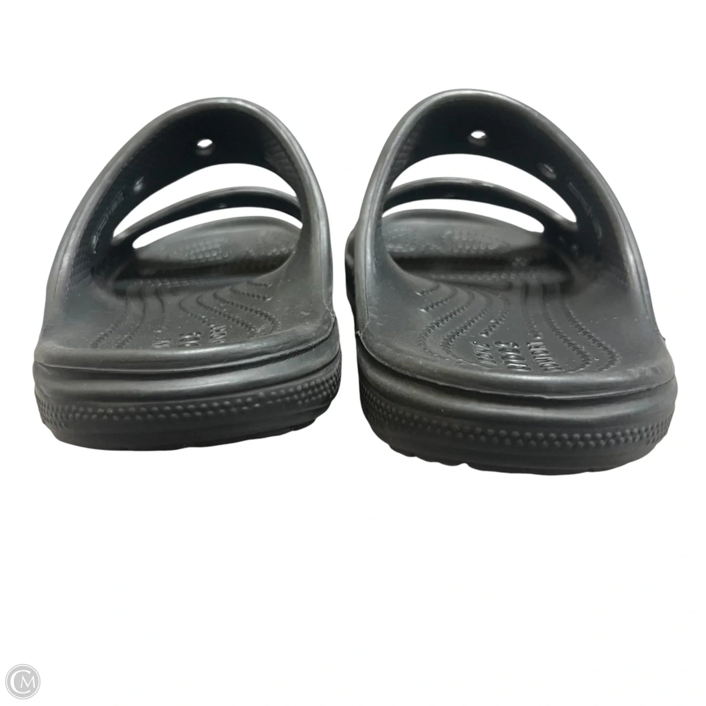 Sandals Flats By Crocs In Black, Size: 6