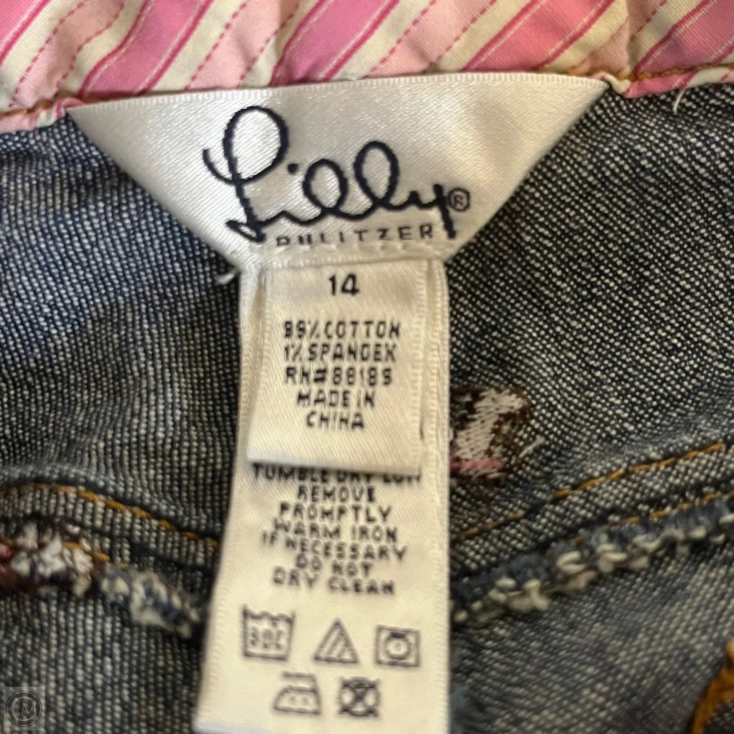 Jeans Designer By Lilly Pulitzer In Blue Denim, Size: 14