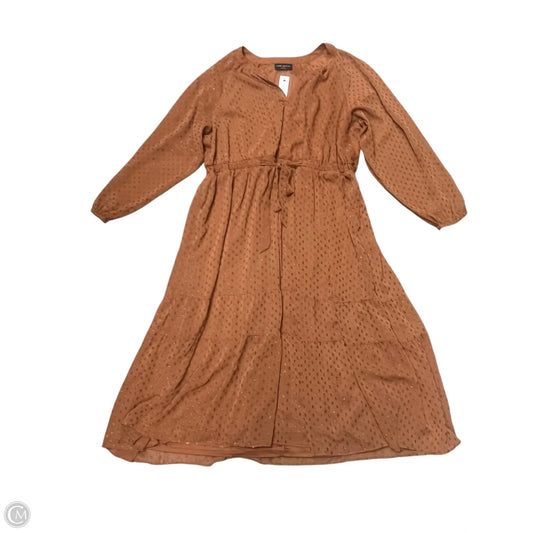 Dress Casual Maxi By Lane Bryant In Brown, Size: 3x