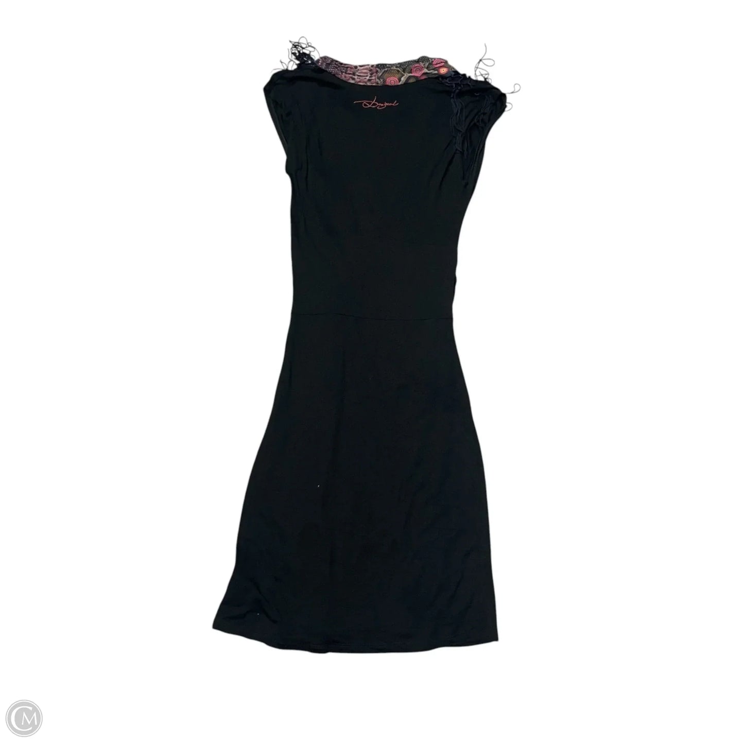Dress Casual Short By Desigual In Black & Blue, Size: S