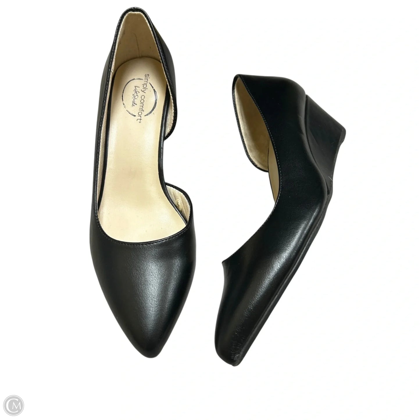 Shoes Heels Wedge By Life Stride In Black, Size: 8