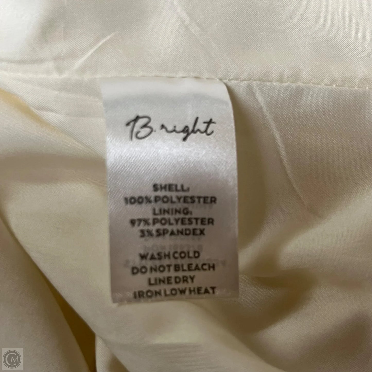 Dress Casual Short By BRIGHT In Cream, Size: S