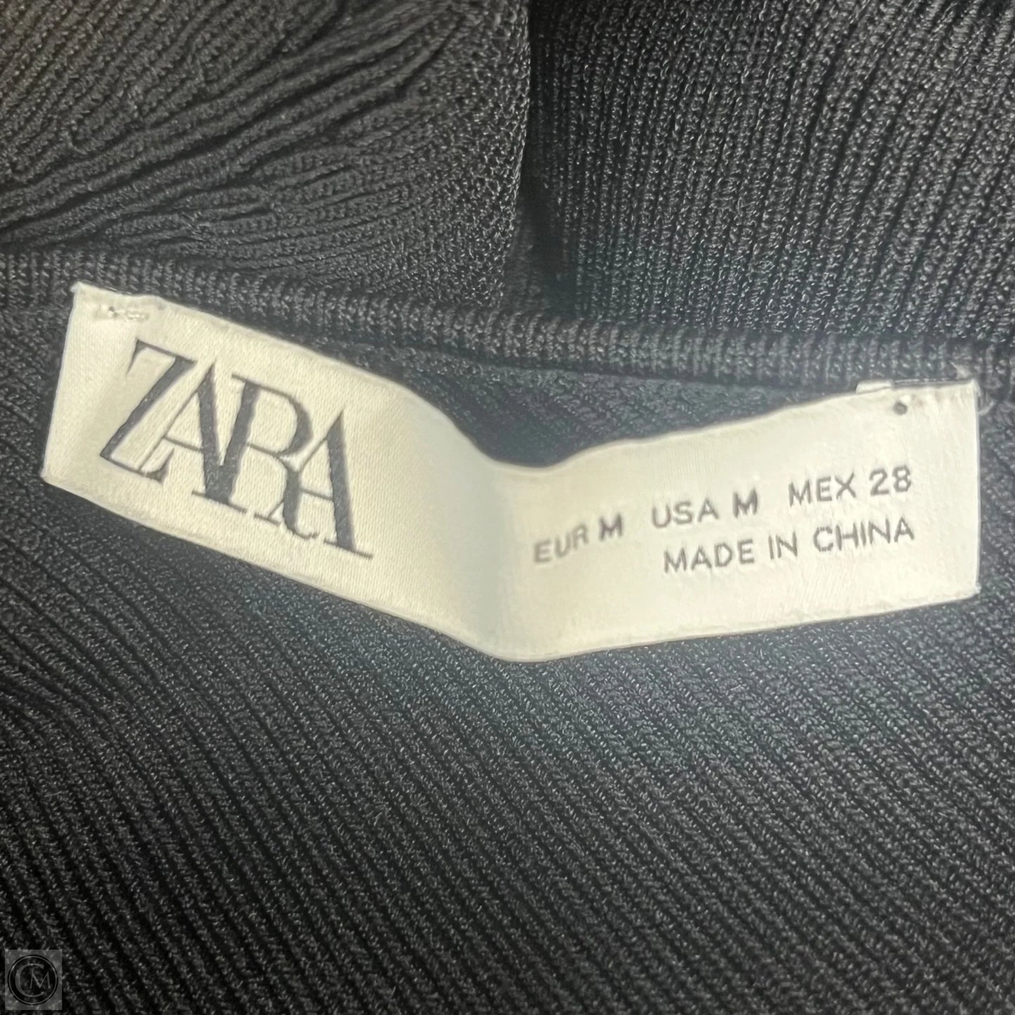Top Long Sleeve By Zara In Black, Size: M