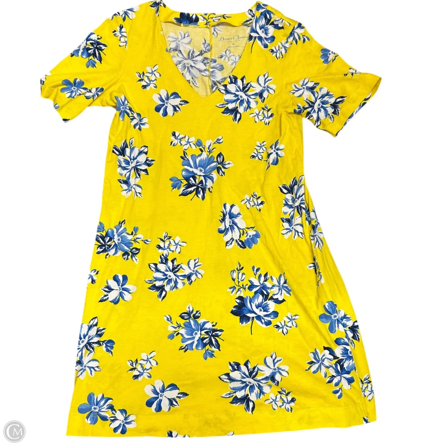 Dress Casual Short By Draper James In Blue & Yellow, Size: M