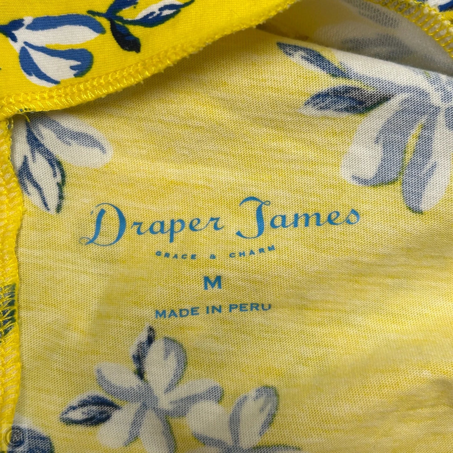 Dress Casual Short By Draper James In Blue & Yellow, Size: M