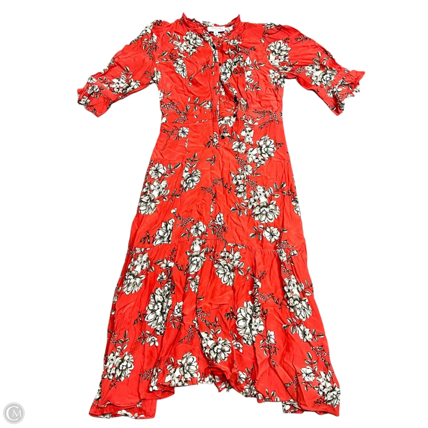 Dress Casual Maxi By Marissa Web In Orange & White, Size: M