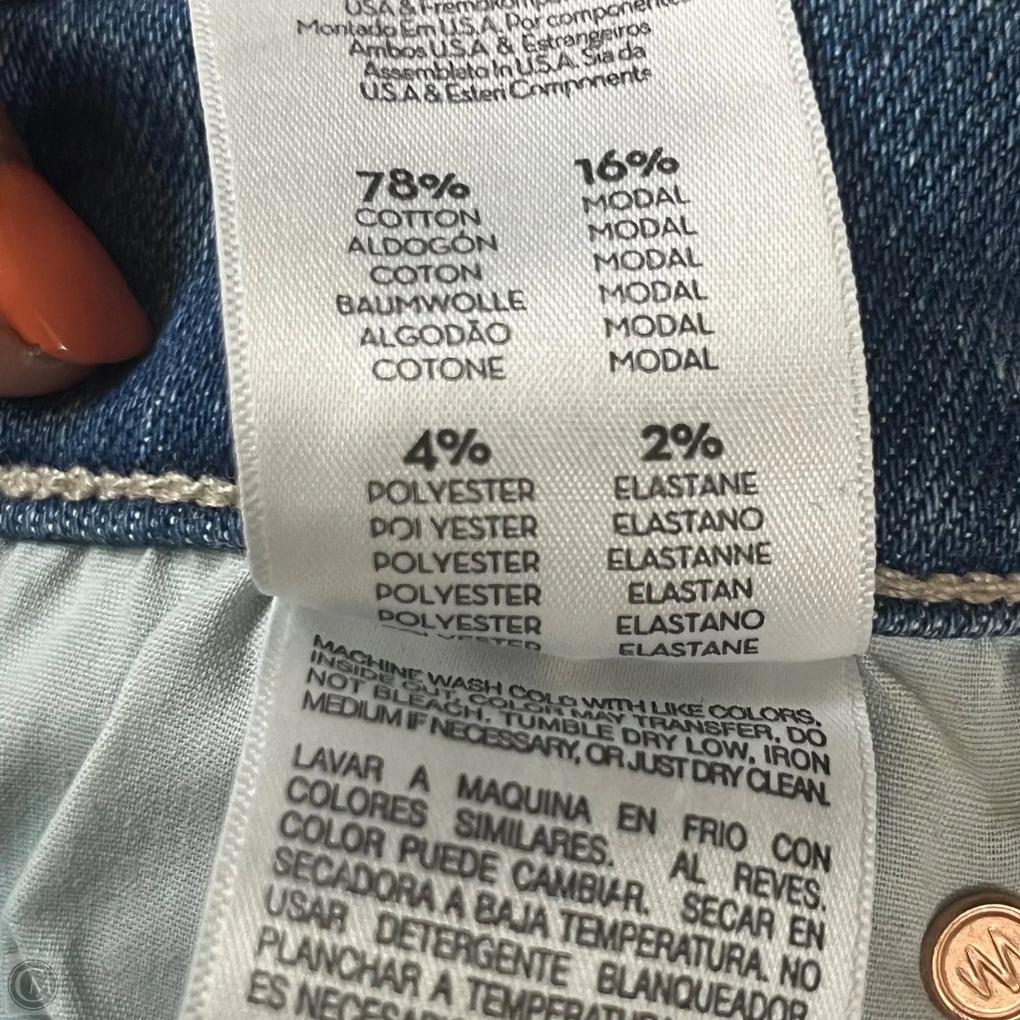 Jeans Straight By Mother In Blue Denim, Size: 2