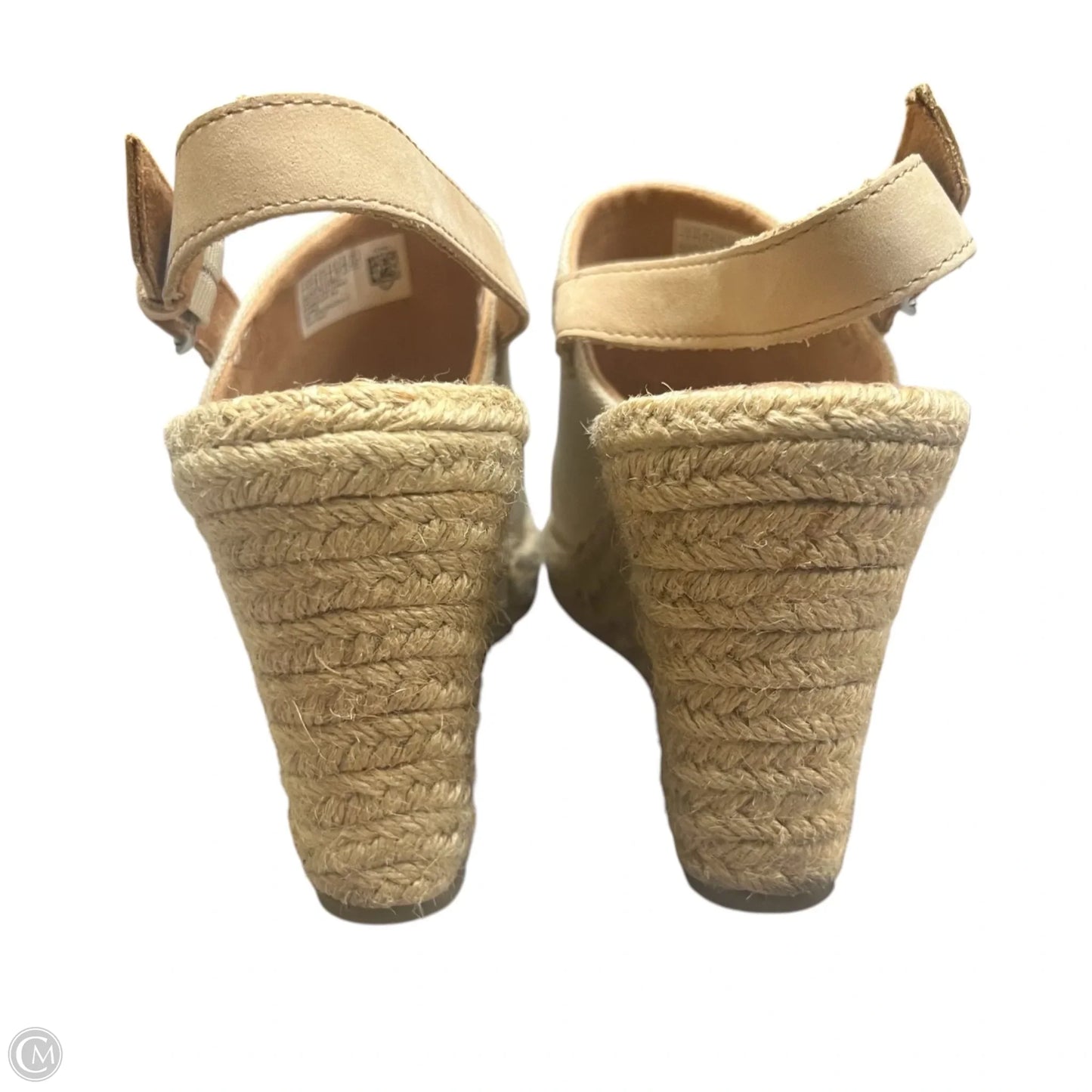 Sandals Heels Wedge By Toms In Tan, Size: 7.5