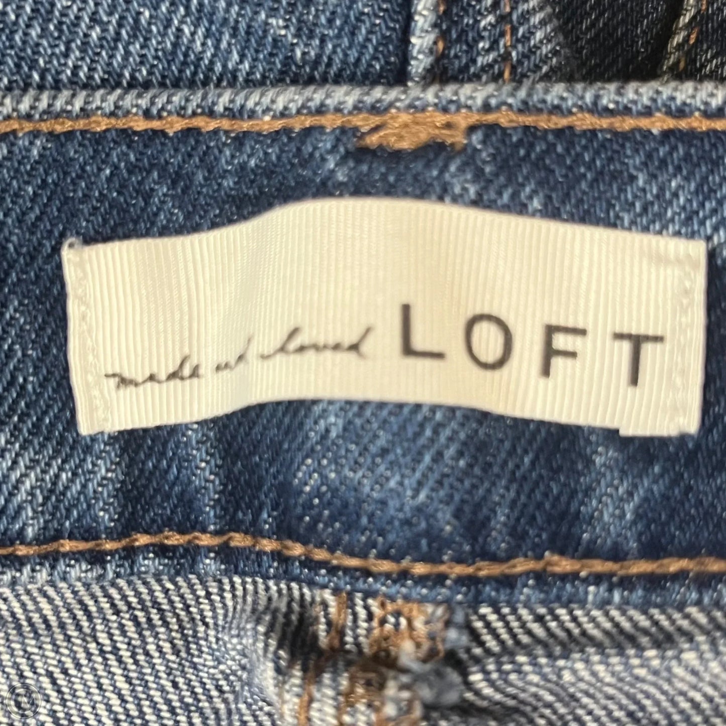 Jeans Wide Leg By Loft In Blue Denim, Size: 8