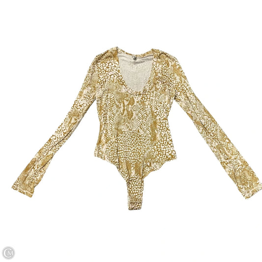 Bodysuit By Free People In Cream & Yellow, Size: S