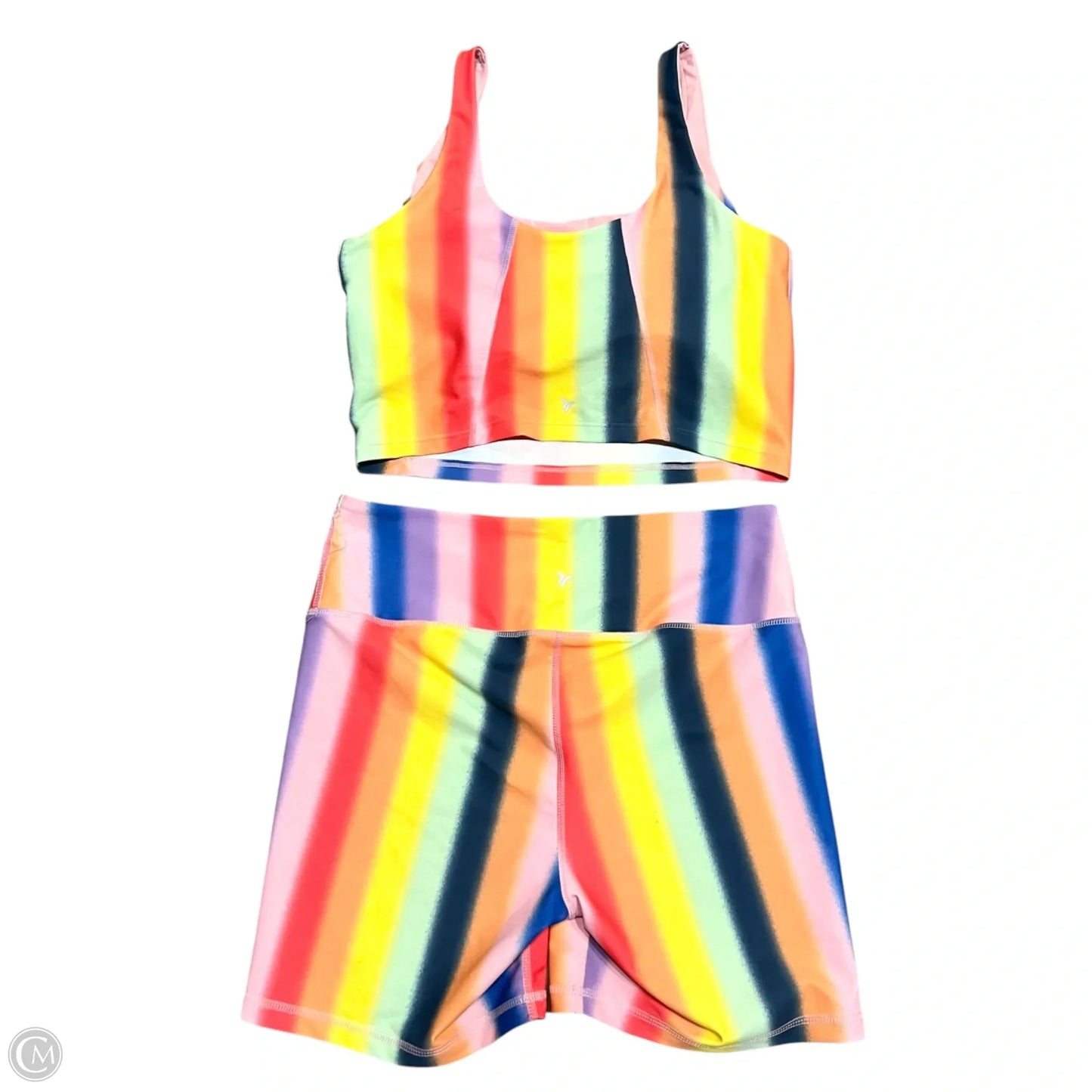 Athletic Shorts 2pc By Old Navy In Rainbow Print, Size: L