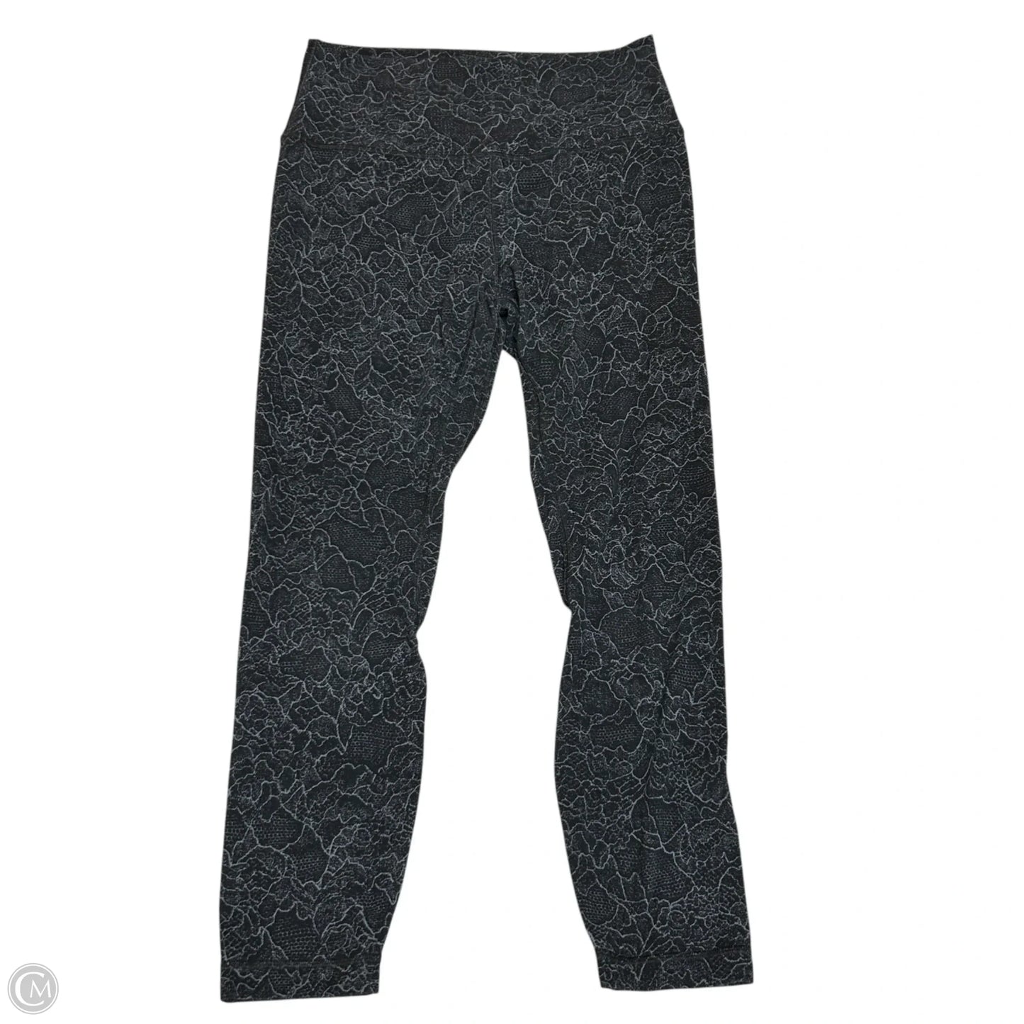 Athletic Leggings By Lululemon In Black & Grey, Size: 8