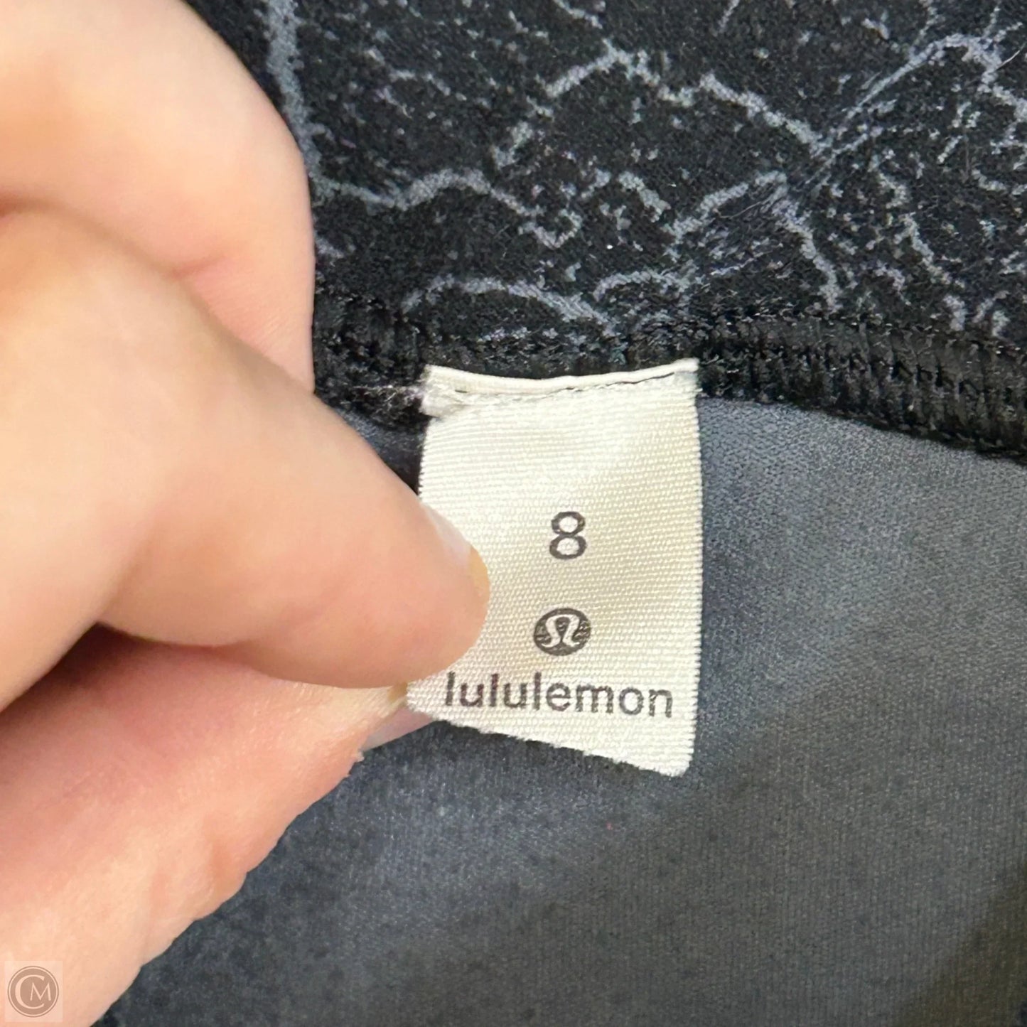 Athletic Leggings By Lululemon In Black & Grey, Size: 8