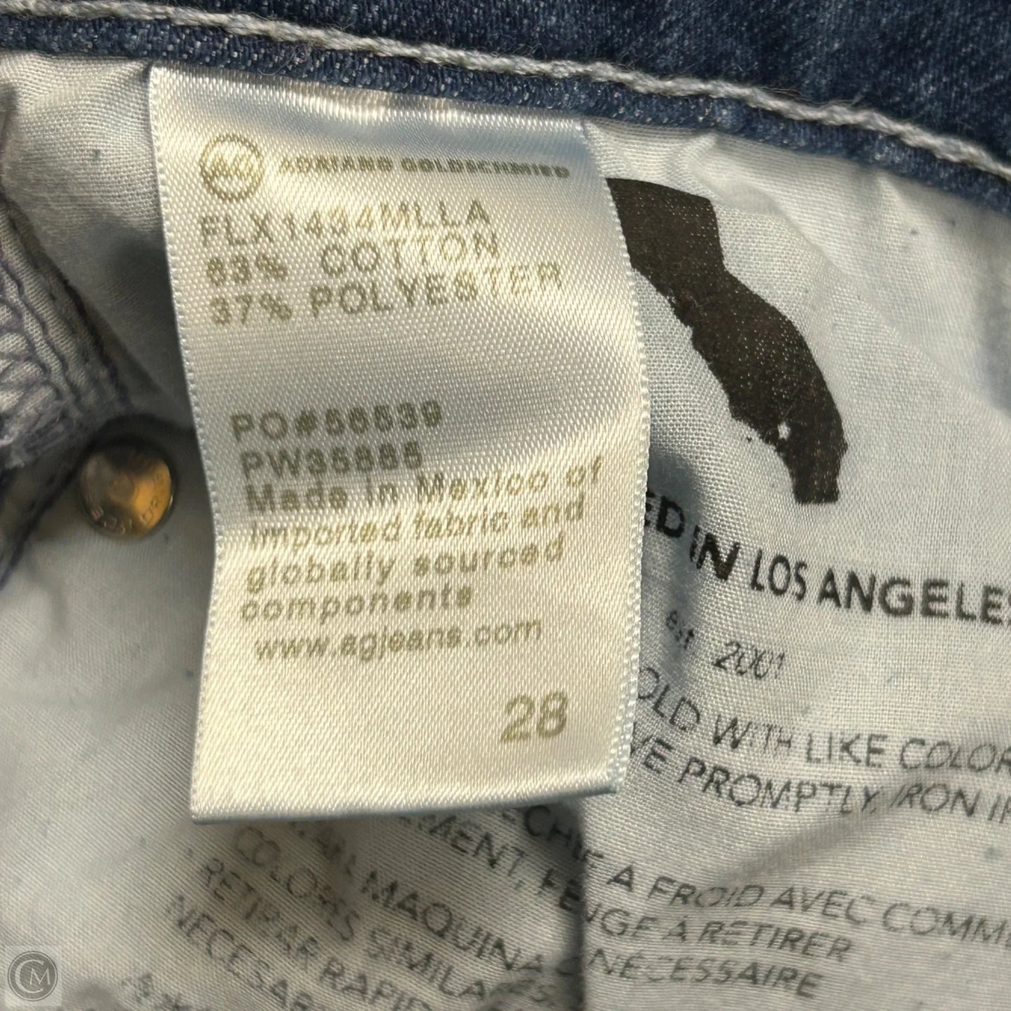 Jeans Straight By Adriano Goldschmied In Blue Denim, Size: 6