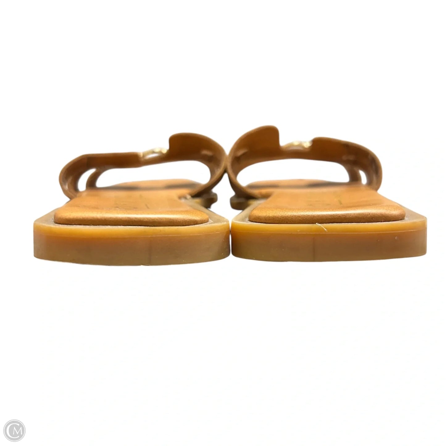 Sandals Flats By Office In Brown & Gold, Size: 8.5