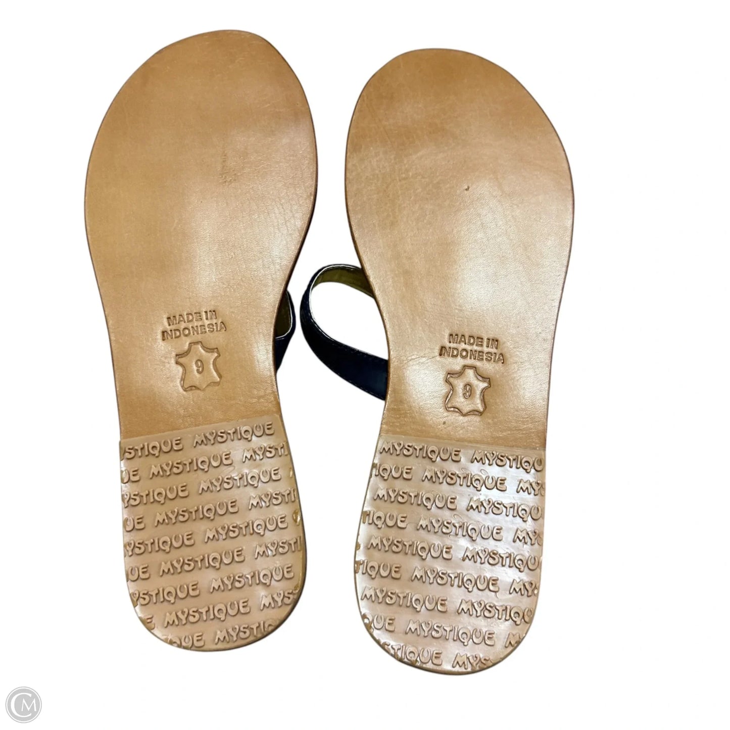 Sandals Flats By Mystique In Blue & Tan, Size: 9