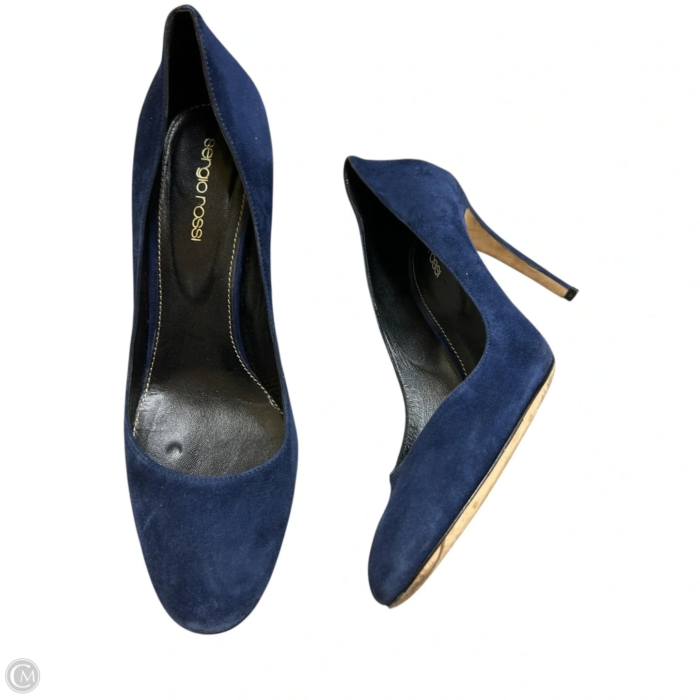 Shoes Designer By Sergio Rossi In Navy, Size: 8.5