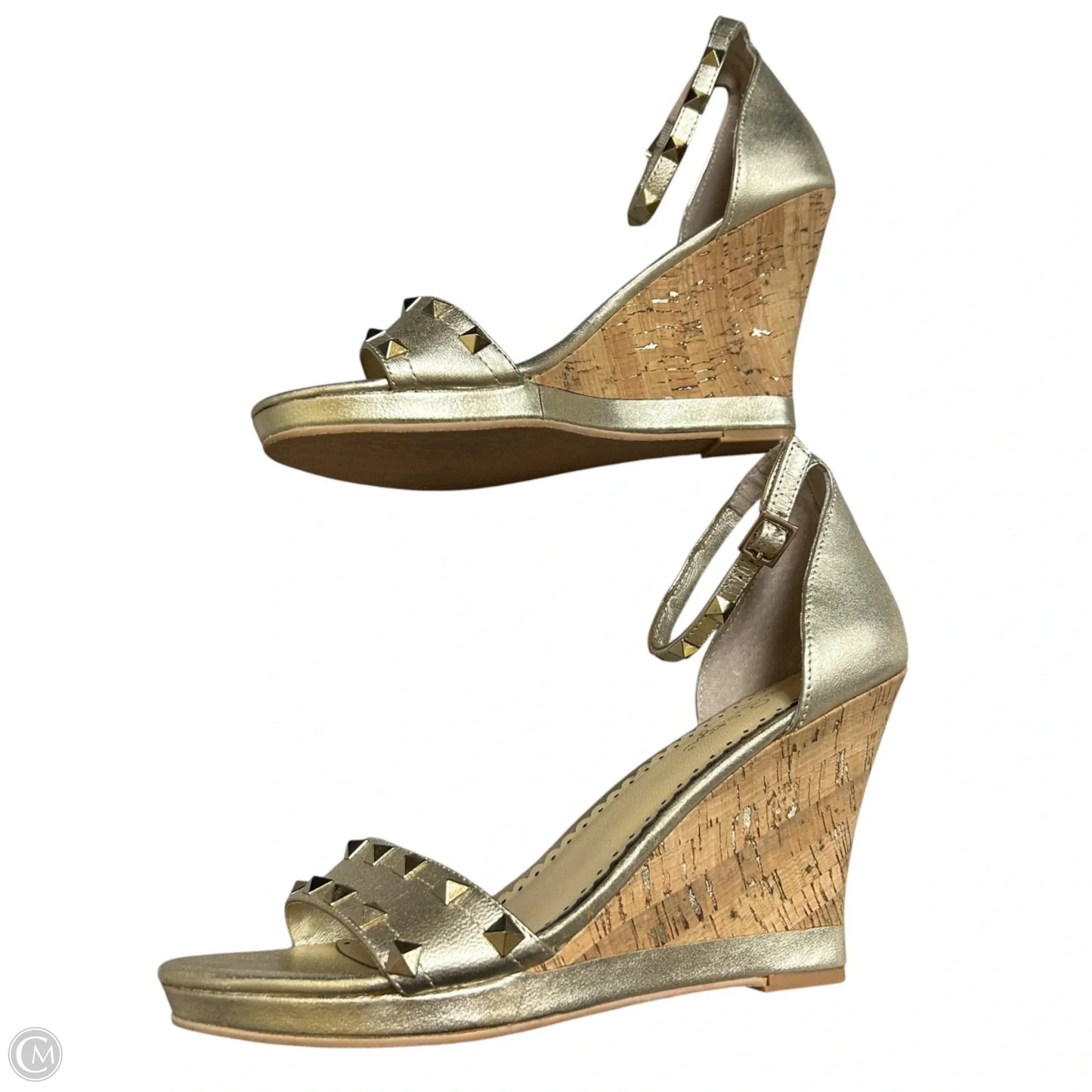 Sandals Designer By Lilly Pulitzer In Gold, Size: 9.5