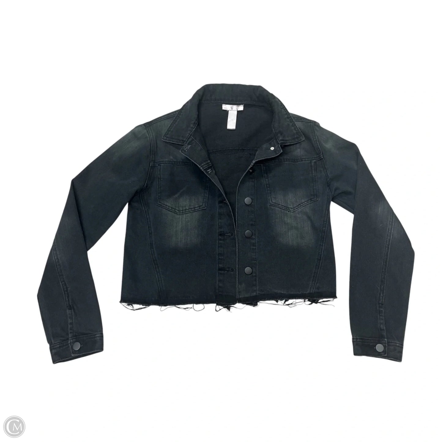 Jacket Denim By Aqua In Black Denim, Size: S