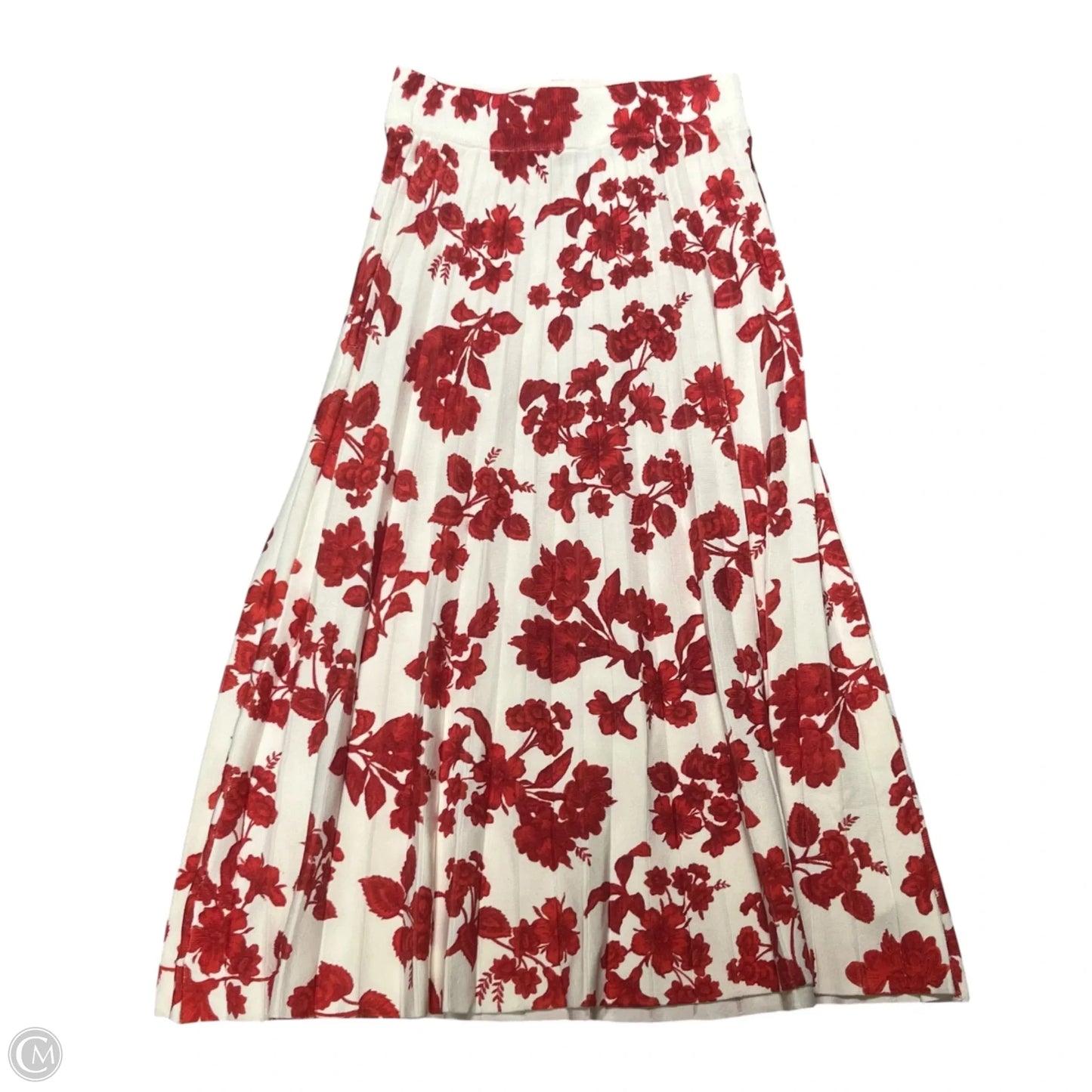Skirt Maxi By Ann Taylor In Cream & Red, Size: 0