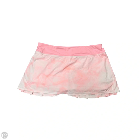 Athletic Skort By Lululemon In Pink & White, Size: 10