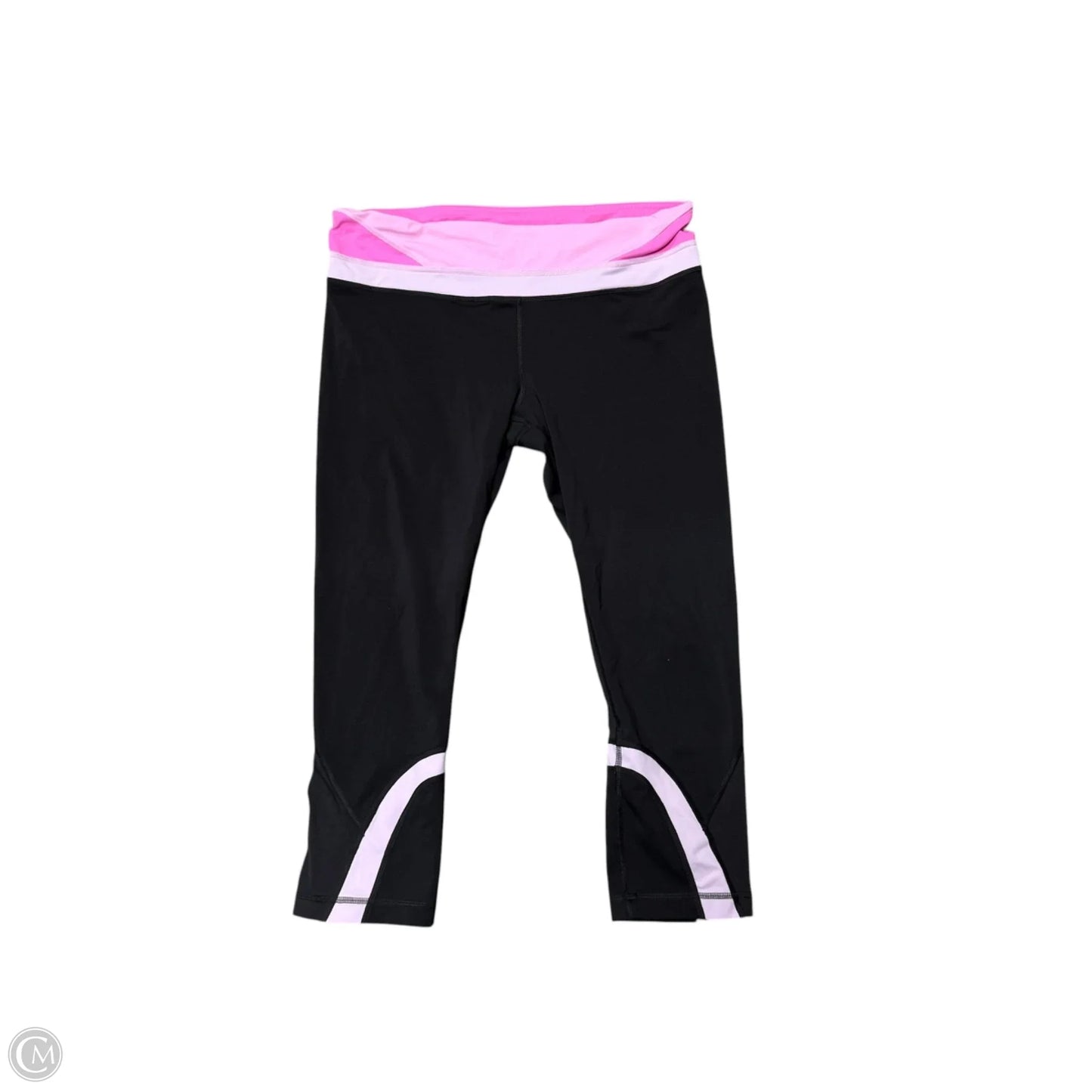 Athletic Leggings Capris By Lululemon In Grey & Pink, Size: 10