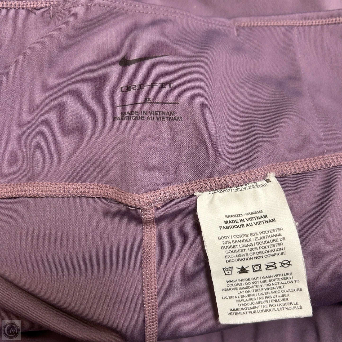 Athletic Leggings Capris By Nike In Purple, Size: 22