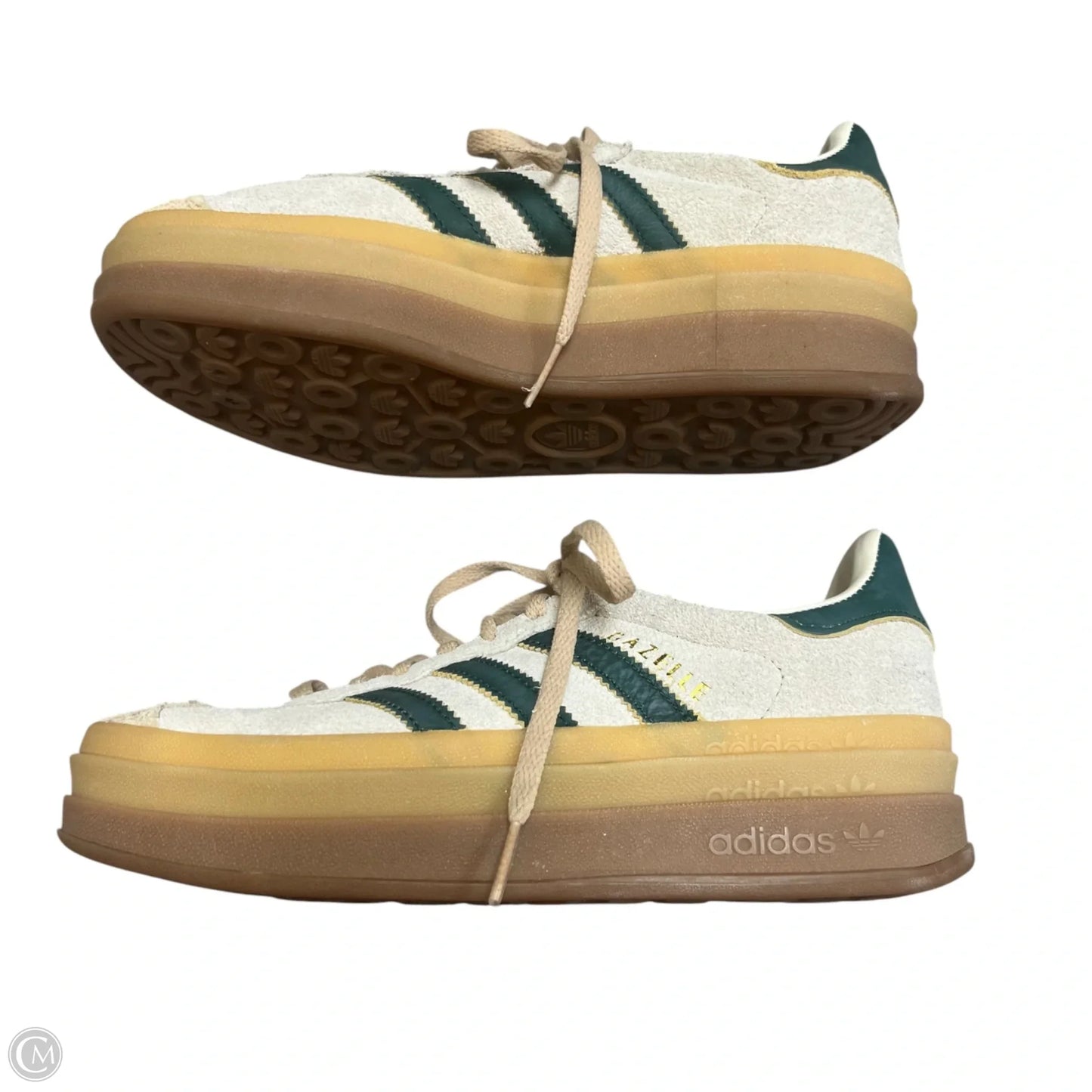 Shoes Sneakers By Adidas In Green & Grey, Size: 6