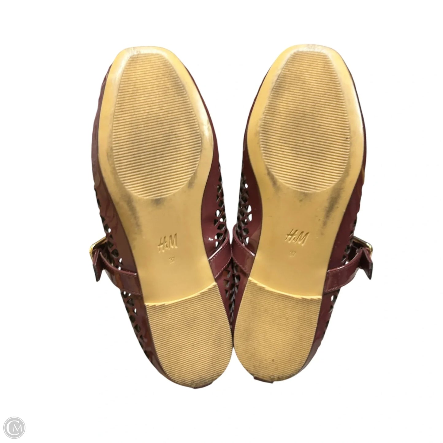 Shoes Flats By H&m In Maroon, Size: 6.5