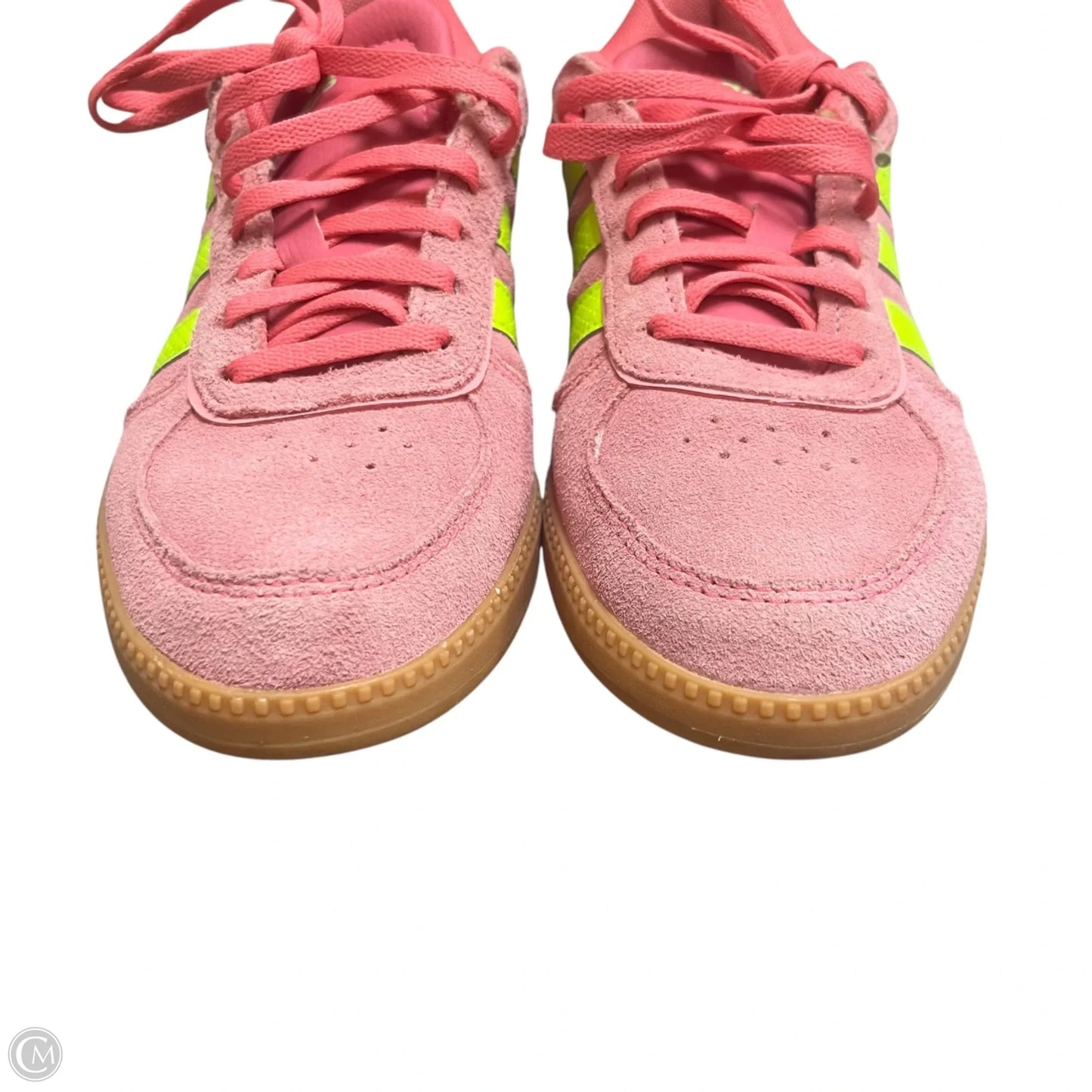 Shoes Sneakers By Adidas In Pink & Yellow, Size: 6.5