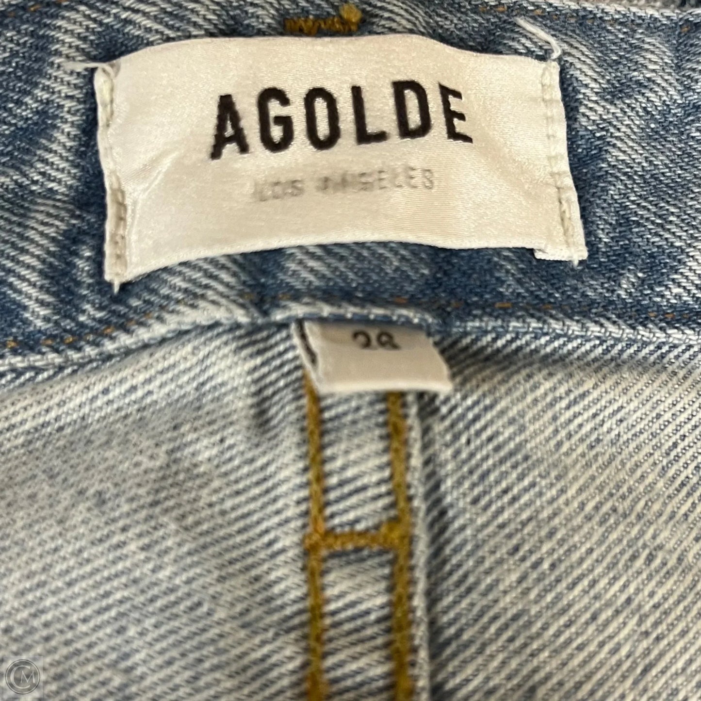Jeans Wide Leg By Agolde In Blue Denim, Size: 2