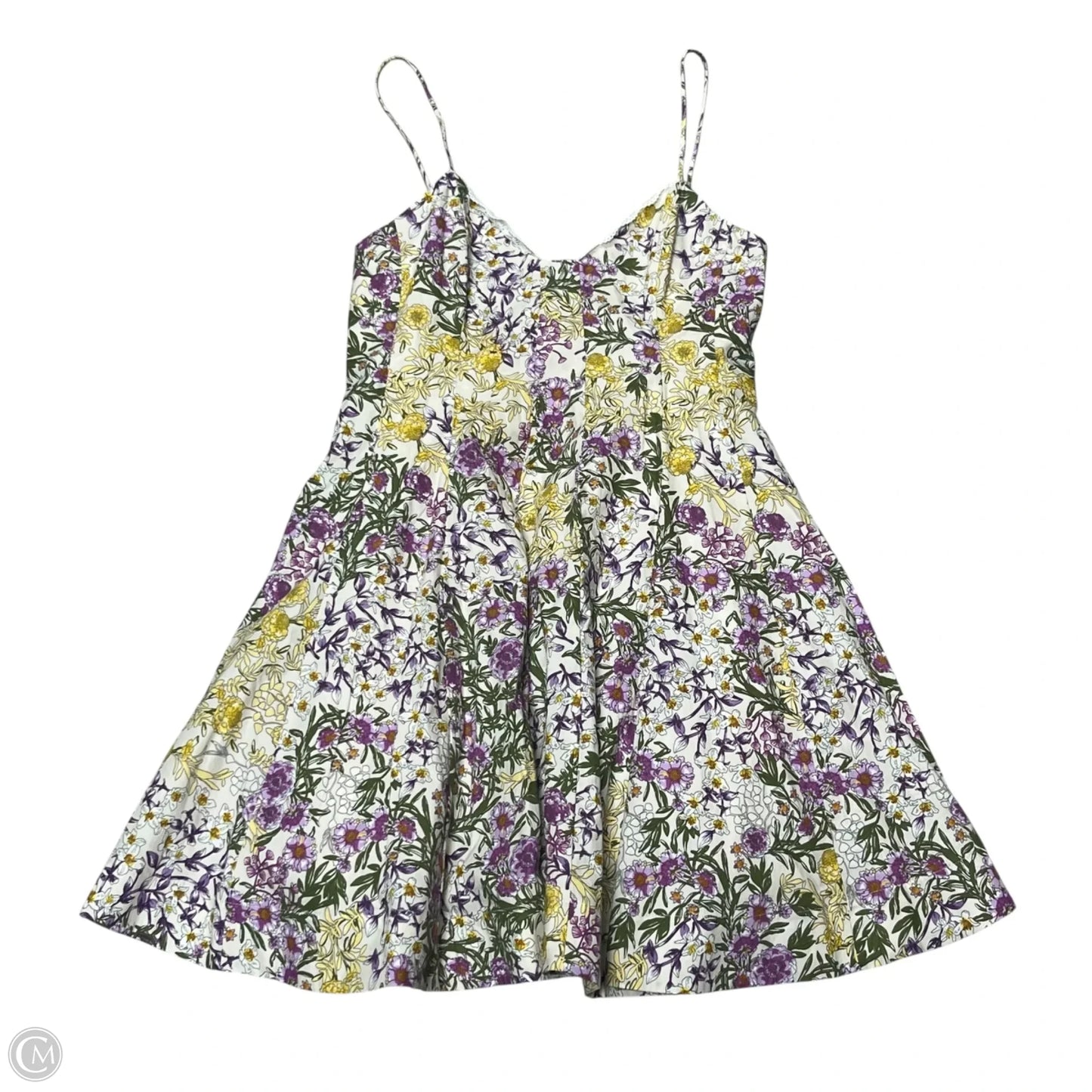 Dress Casual Short By Maeve In Purple & Yellow, Size: Xs