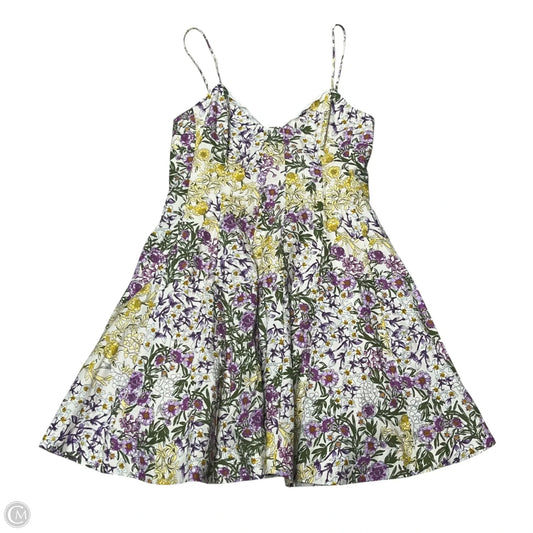 Dress Casual Short By Maeve In Purple & Yellow, Size: Xs