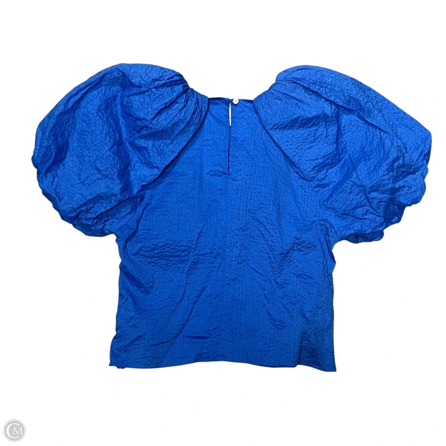 Top Short Sleeve By Frame In Blue, Size: M