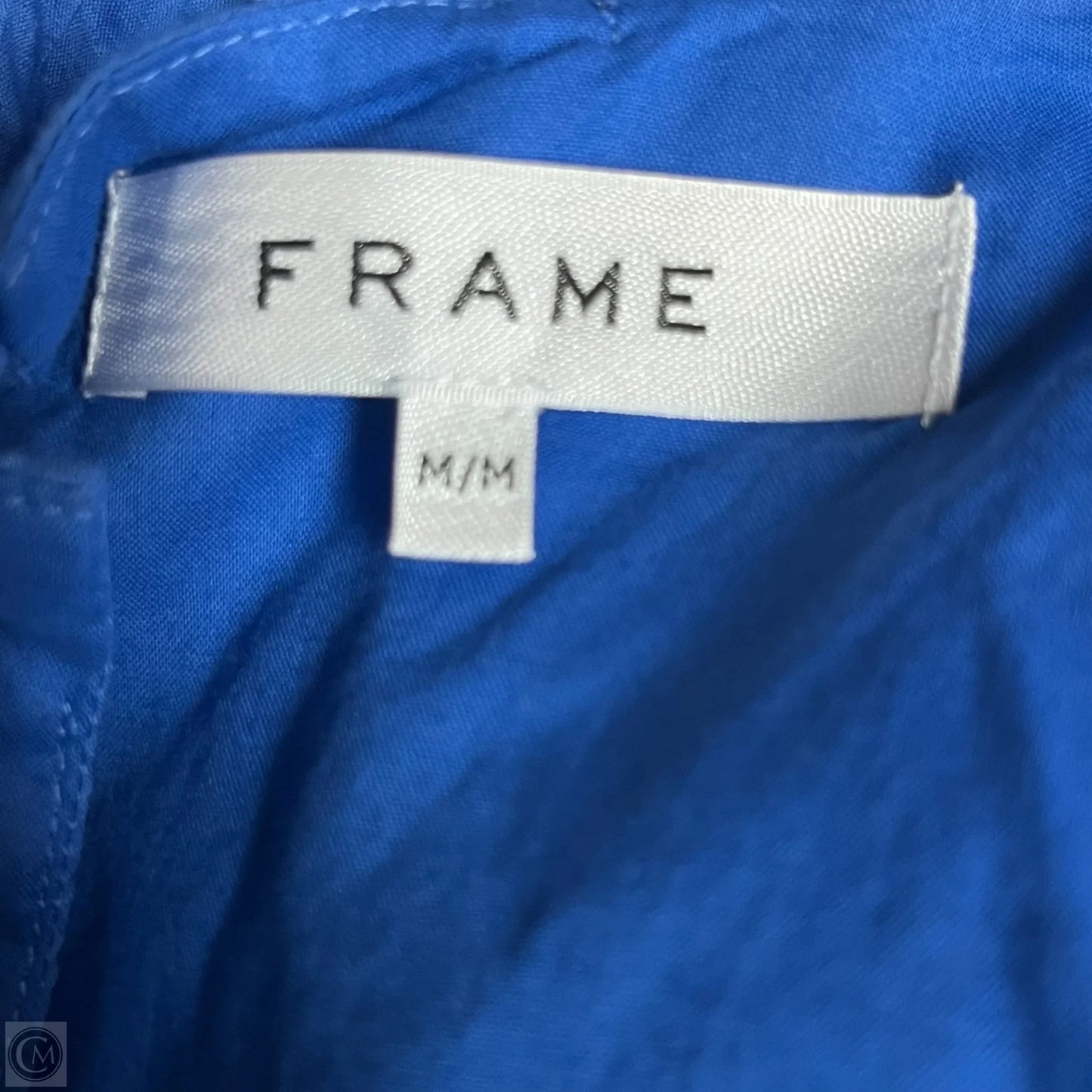 Top Short Sleeve By Frame In Blue, Size: M