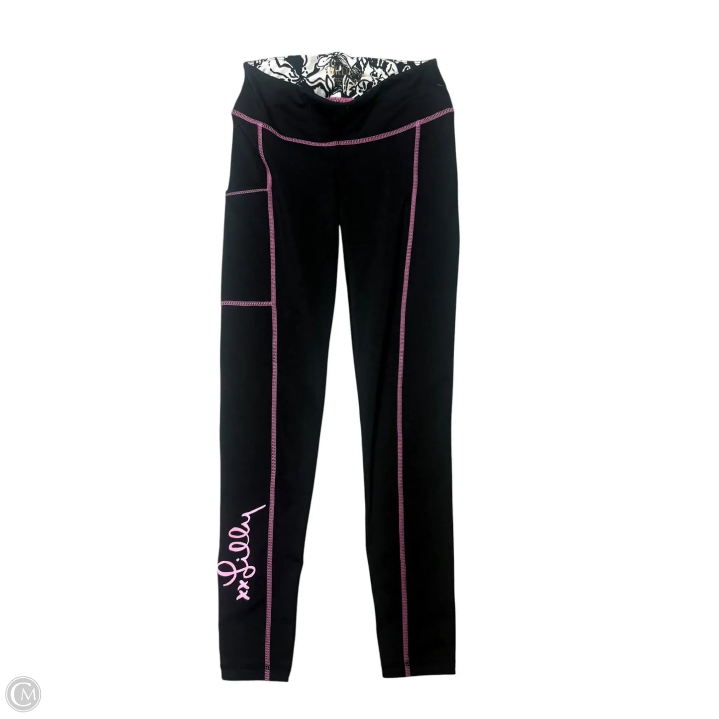 Pants Designer By Lilly Pulitzer In Black & Pink, Size: 0