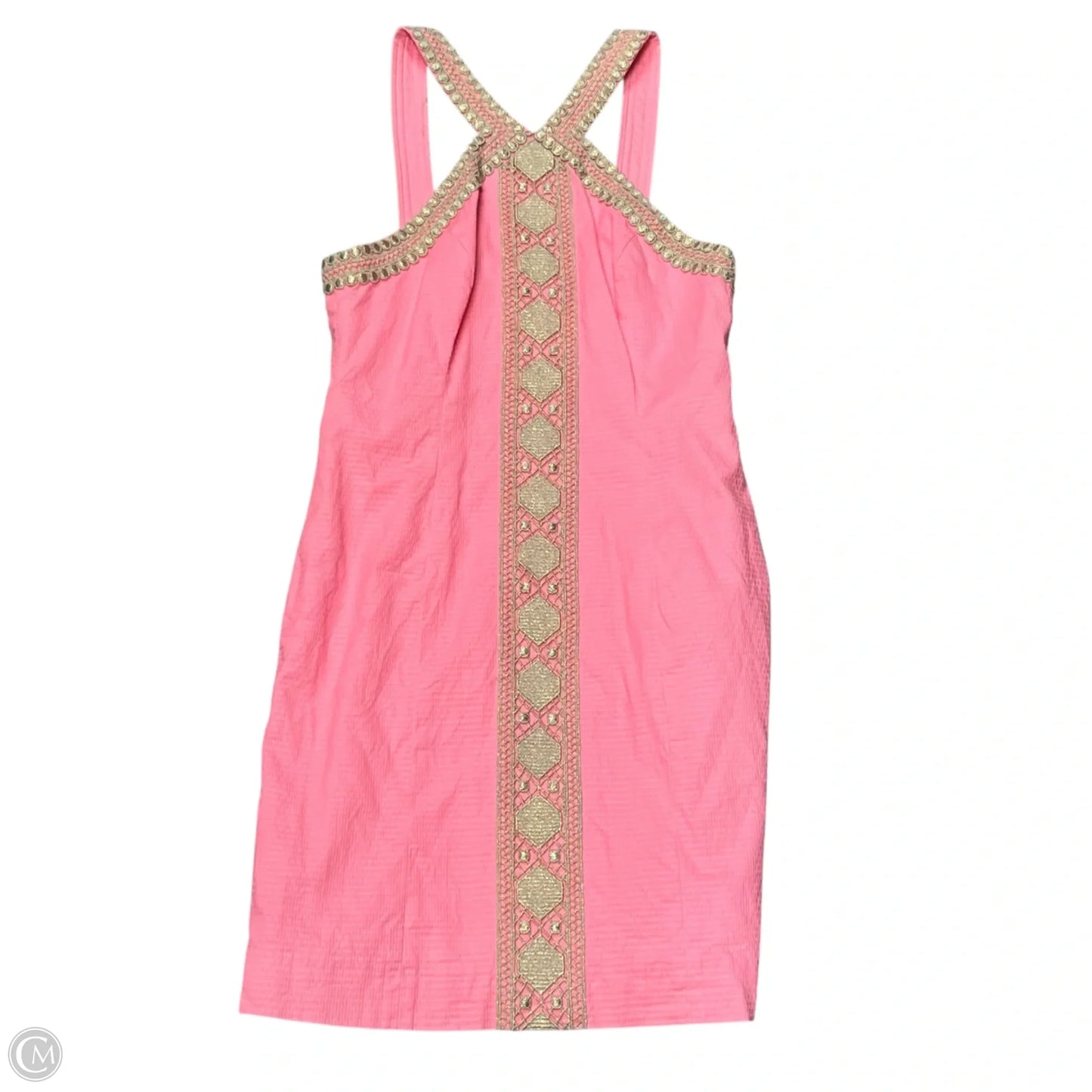 Dress Designer By Lilly Pulitzer In Gold & Pink, Size: Xs